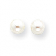 Picture of 14k 6-6.5mm Button Cultured Pearl Stud Earrings