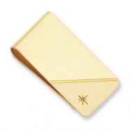 Picture of Gold-plated Star Cut .001ct. Diamond Money Clip