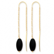 Picture of 14k Onyx with U Threader Earrings