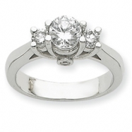 Picture of 14k White Gold AA Diamond three stone ring