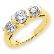 Picture of 14k AA Diamond three stone ring