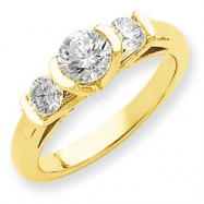 Picture of 14k AA Diamond three stone ring