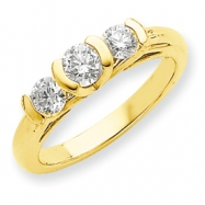 Picture of 14k AA Diamond three stone ring