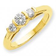 Picture of 14k AA Diamond three stone ring