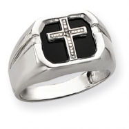 Picture of 14k White Gold AA Diamond men's ring