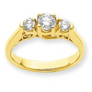 Picture of 14k AA Diamond three stone ring