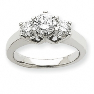Picture of 14k White Gold AA Diamond three stone ring