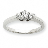 Picture of 14k White Gold AA Diamond three stone ring