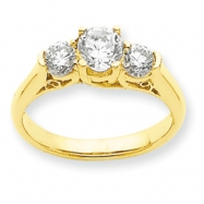 Picture of 14k AA Diamond three stone ring