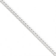 Picture of 14k White Gold 4.5mm Flat Curb chain