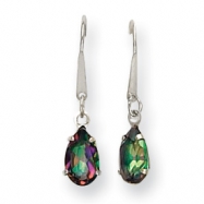 Picture of 14k White Gold 8x5 Pear Mystic Fire Topaz Earrings