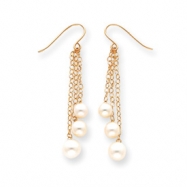 Picture of 14k Pearl Dangle Wire Earrings
