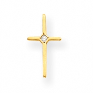 Picture of 14k .01ct Diamond Cross Necklace chain