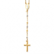 Picture of 14k Two-tone with Diamond-cut Bead Rosary chain