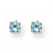 Picture of 14k White Gold Aquamarine Post Earrings