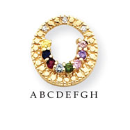 Picture of 14K Gold Diamond Family Jewelry Pendant