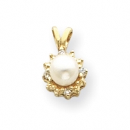 Picture of 14k 4.5mm Pearl A Diamond pendant
