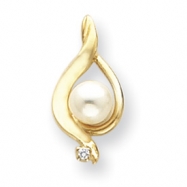 Picture of 14k 5.5mm Pearl A Diamond pendant