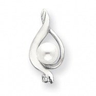 Picture of 14k White Gold 5.5mm Pearl A Diamond pendant