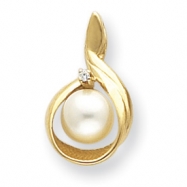 Picture of 14k 7mm Pearl A Diamond pendant