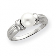 Picture of 14k White Gold 6mm Pearl Ring