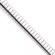 Picture of 16in Rhodium-plated 6mm Omega Necklace chain