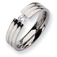 Picture of Titanium 6mm 0.25ct. Diamond Band ring
