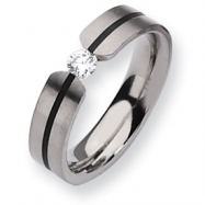 Picture of Titanium 6mm 0.33ct. Diamond Satin Band ring