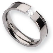 Picture of Titanium 6mm 0.25ct. Diamond Band ring