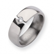 Picture of Titanium 7mm Diamond Polished Band ring