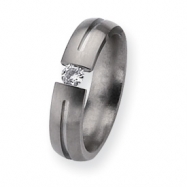 Picture of Titanium 5mm Diamond Brushed Band ring