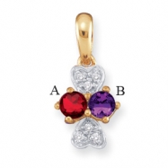 Picture of 14KY Family Jewelry Diamond Semi-Set Pendant