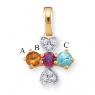 Picture of 14KY Family Jewelry Diamond Semi-Set Pendant