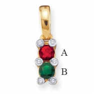 Picture of 14KY Family Jewelry Diamond Semi-Set Pendant