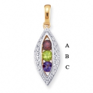 Picture of 14KY Family Jewelry Diamond Semi-Set Pendant