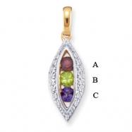 Picture of 14KY Family Jewelry Diamond Semi-Set Pendant