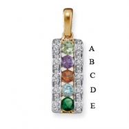 Picture of 14KY Family Jewelry Diamond Semi-Set Pendant
