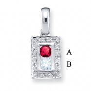 Picture of 14KW Family Jewelry Diamond Semi-Set Pendant