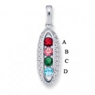 Picture of 14KW Family Jewelry Diamond Semi-Set Pendant