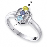 Picture of 14KW Family Jewelry Diamond Semi-Set Ring