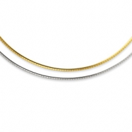 Picture of Sterling Silver & 14k 2mm Reversible Adjustable Omega chain