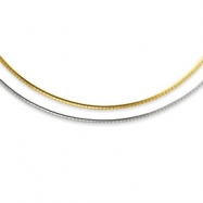 Picture of Sterling Silver & 14k 2mm Reversible Adjustable Omega chain