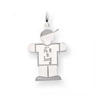 Picture of 14k White Gold Kid Charm