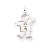 Picture of 14k White Gold Kid Charm