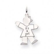 Picture of 14k White Gold Kid Charm