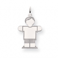 Picture of 14k White Gold Kid Charm