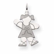Picture of 14k White Gold Kid Charm