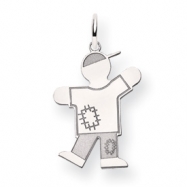 Picture of 14k White Gold Kid Charm