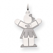 Picture of 14k White Gold Kid Charm