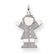 Picture of 14k White Gold Kid Charm